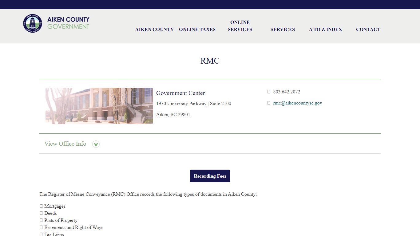 RMC - Aiken County Government
